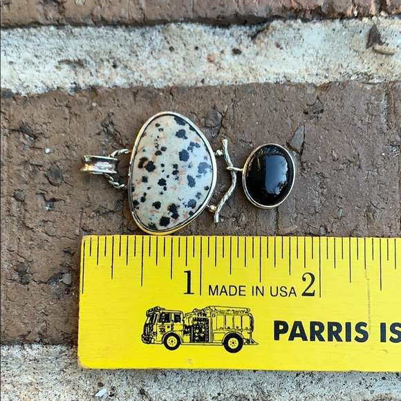 Whitney Kelly Sterling Dalmatian Jasper Pendant - Picture 15 of 16